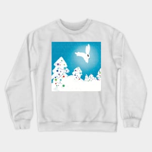 Christmas tree and rabbit Crewneck Sweatshirt